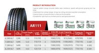Glatter Radial-LKW-Antireifen 16 Zoll aller Stahlradialreifen für lkw-LKW-Bus-Reifen-Radialrohr-Reifen 8,25 AR111